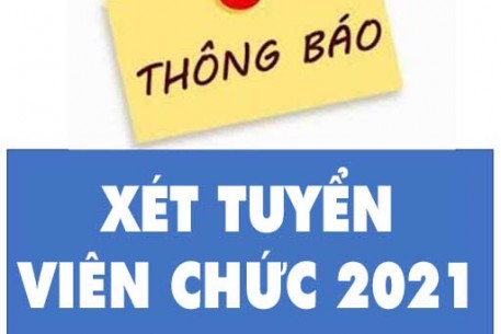 THÔNG BÁO danh sách thí sinh đủ điều kiện và triệu tập thí sinh tham dự vòng 2 xét tuyển viên chức năm 2021
