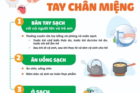 Hướng dẫn các bước Phòng, chống bệnh Tay chân miệng tại các trường mầm non, nhóm trẻ