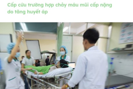 Cấp cứu trường hợp chảy máu mũi cấp nặng do tăng huyết áp