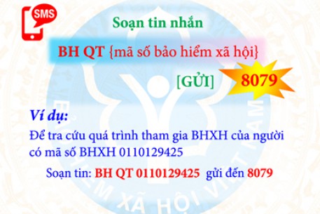 Người dân có thể tra cứu quá trình đóng, hưởng BHXH, BHYT qua dịch vụ tin nhắn