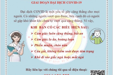 CHƯƠNG TRÌNH TƯ VẤN TÂM LÝ KHẨN CẤP TRONG ĐẠI DỊCH COVID-19