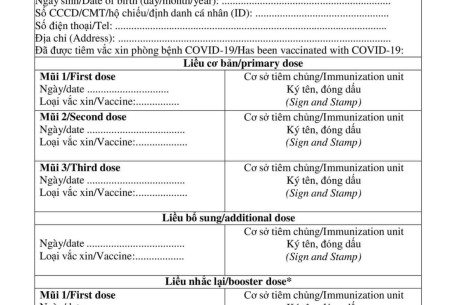 Hiểu đúng về mẫu giấy xác nhận tiêm vaccine COVID-19 có 7 mũi Bộ Y tế vừa ban hành