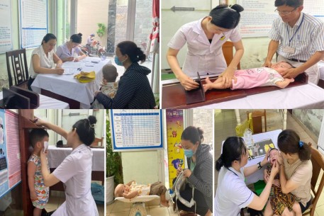 Bổ sung Vitamin A kết hợp với cân/ đo trẻ tại trạm Y tế