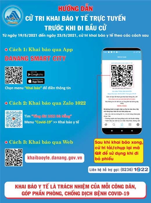 THỰC HIỆN KHAI BÁO Y TẾ ĐIỆN TỬ TRƯỚC KHI THAM GIA BẦU CỬ