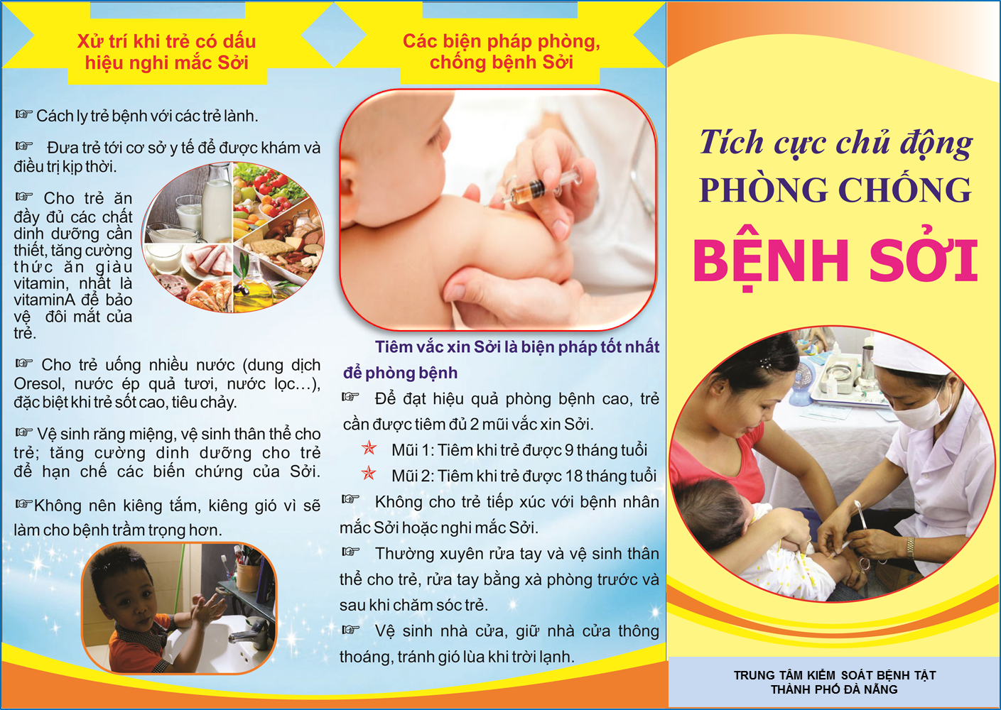 Tờ rơi: Phòng chống bệnh Sởi